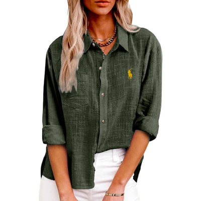 Ꮢalph Lauren™ Linen Luxe Skjorta