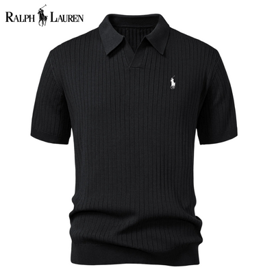 Polo RL™ i stickad V-ringning med ränder