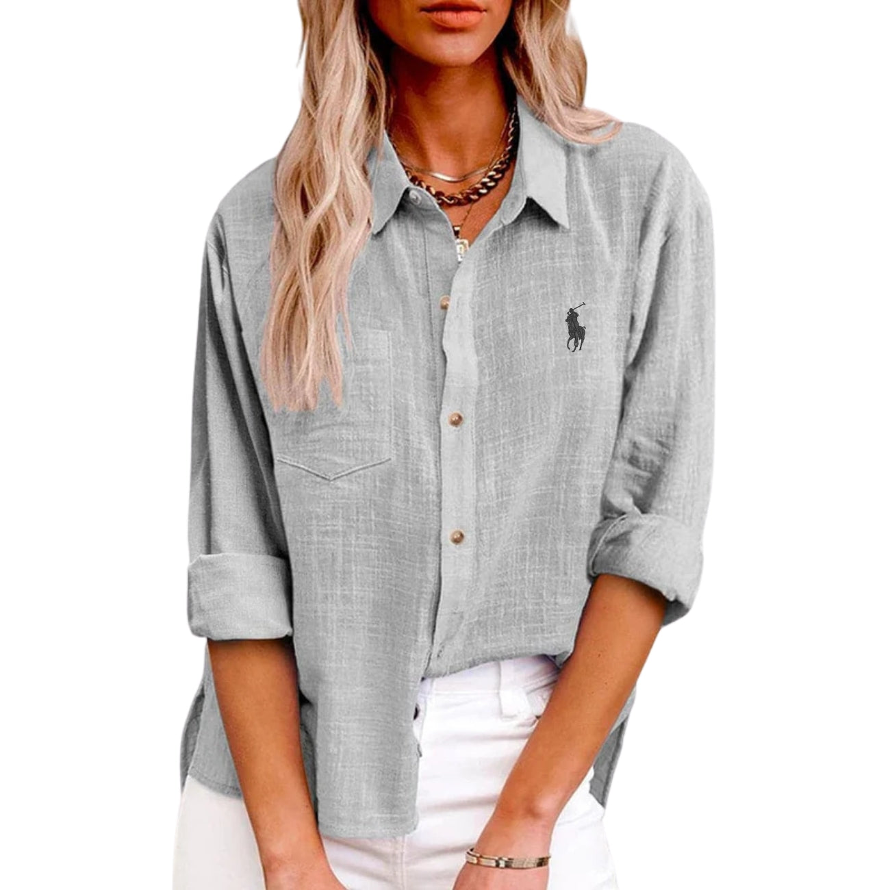 Ꮢalph Lauren™ Linen Luxe Skjorta