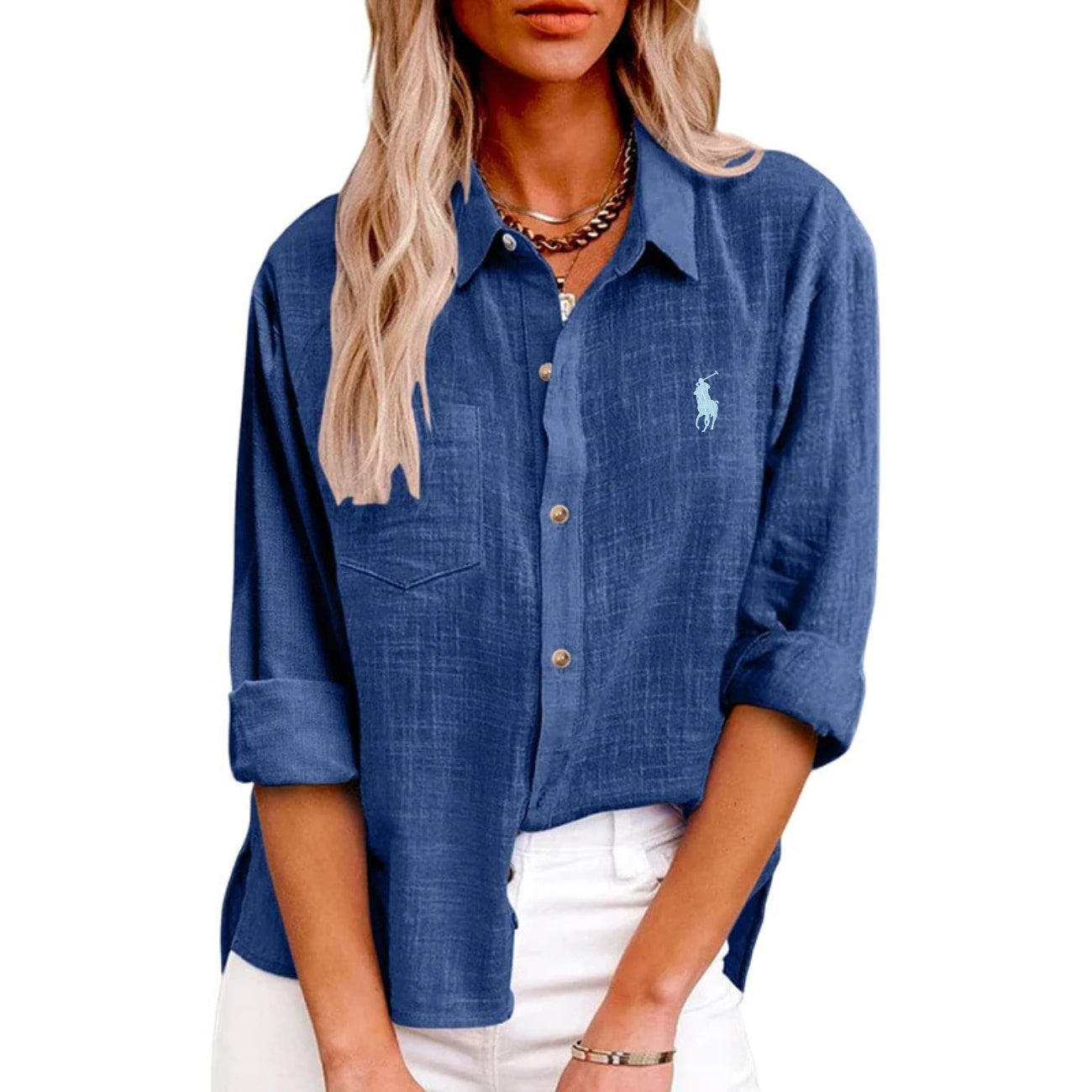 Ꮢalph Lauren™ Linen Luxe Skjorta