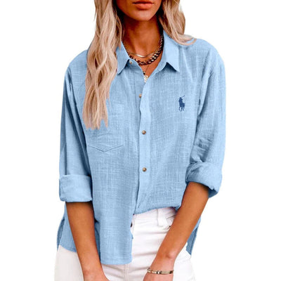 Ꮢalph Lauren™ Linen Luxe Skjorta