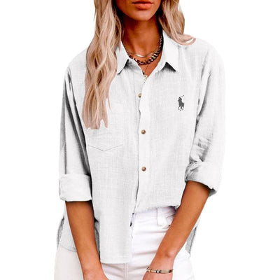 Ꮢalph Lauren™ Linen Luxe Skjorta