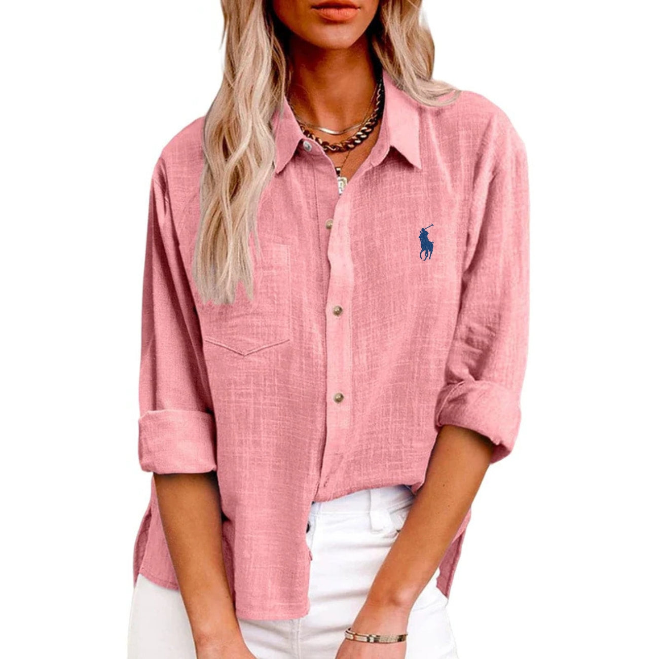 Ꮢalph Lauren™ Linen Luxe Skjorta